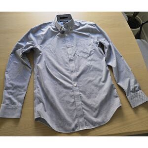 Banana Republic Dress Shirt Blue/Brown/White stripes, size S